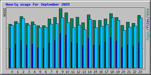 Hourly usage for September 2025