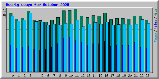 Hourly usage for October 2025